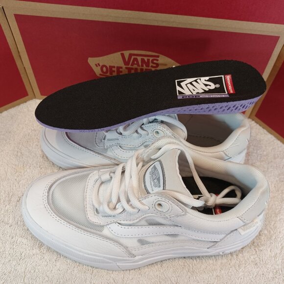 Vans Men's 3.5/Women's 5 Wayvee Triple White Suede Mesh VN0A5JIABGG - Picture 5 of 12